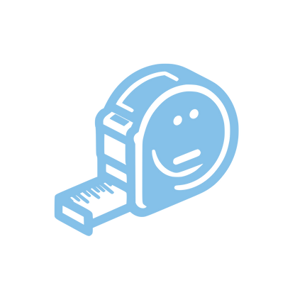 Smiling Tape Measure Logo #85C1E9