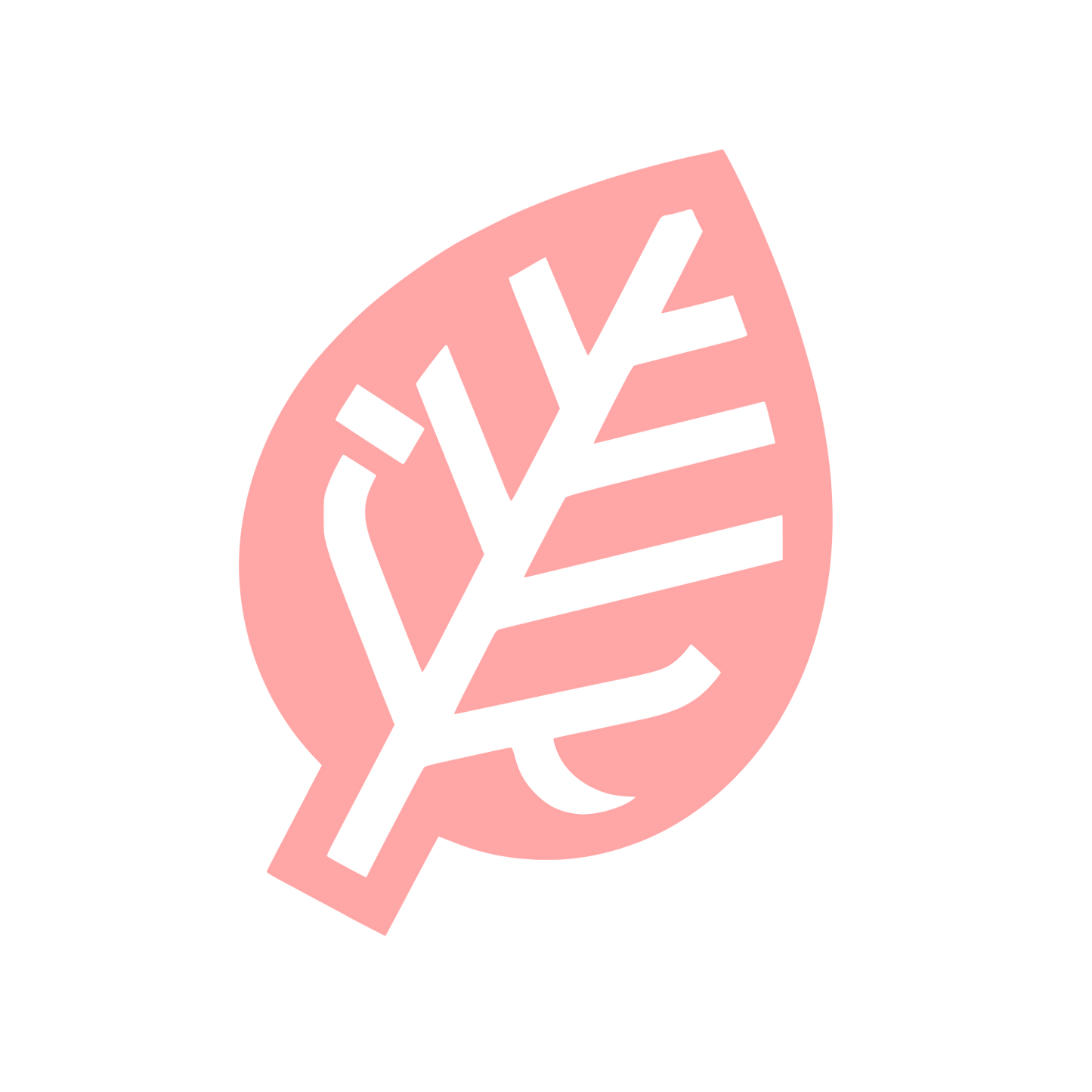 Leaf Outline Logo #ffa6a6
