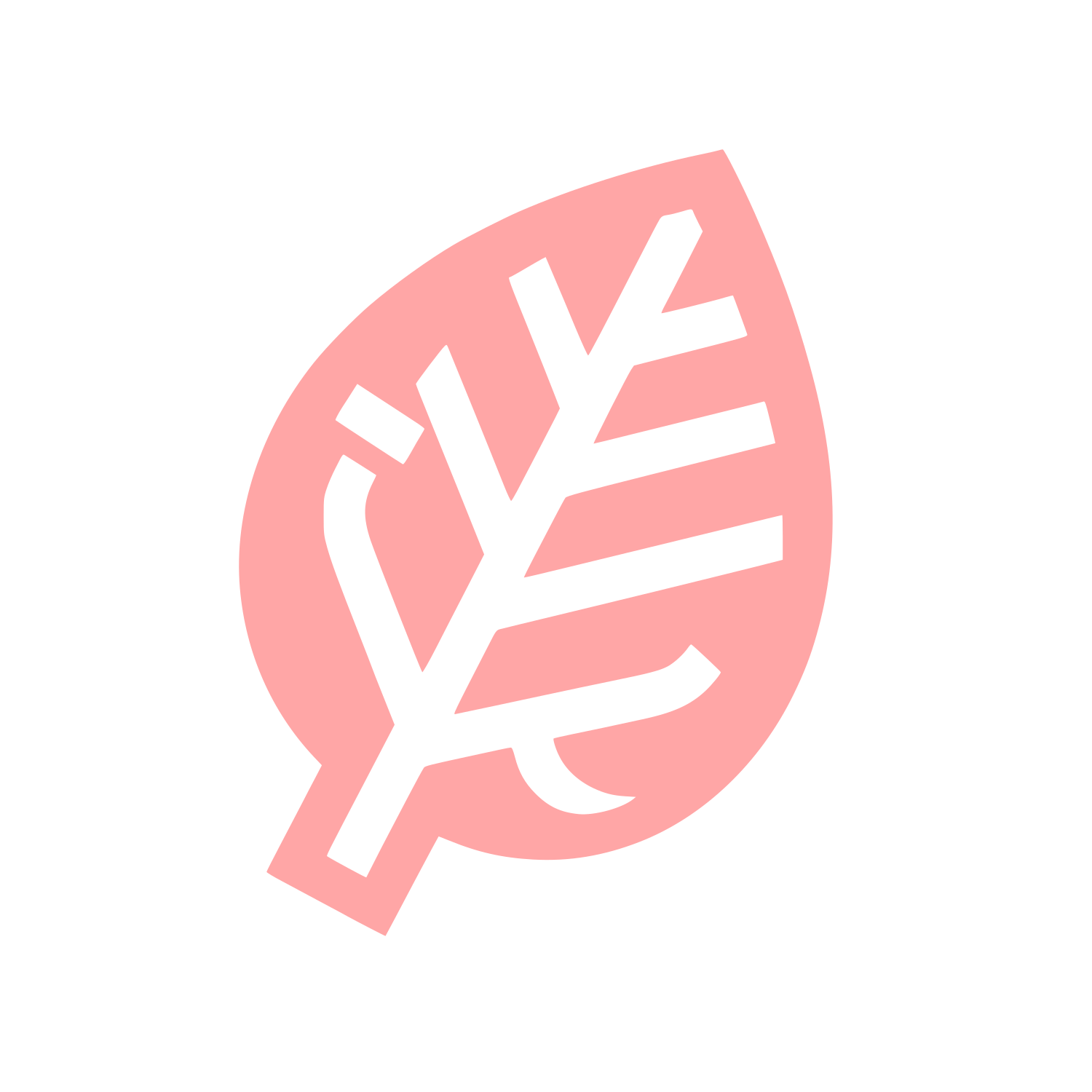 Leaf Outline Logo #ffa6a6