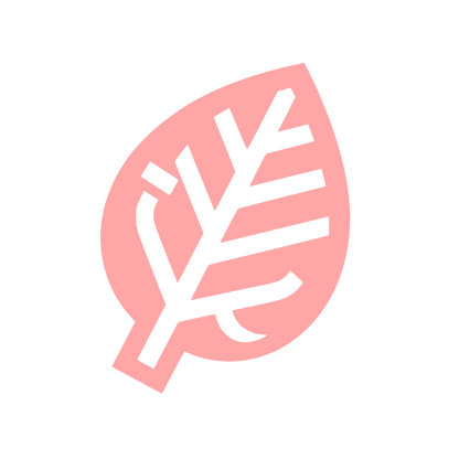 Leaf Outline Logo #ffa6a6
