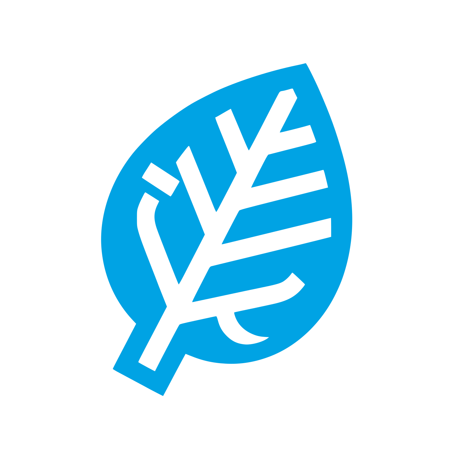 Leaf Outline Logo #00a3e4