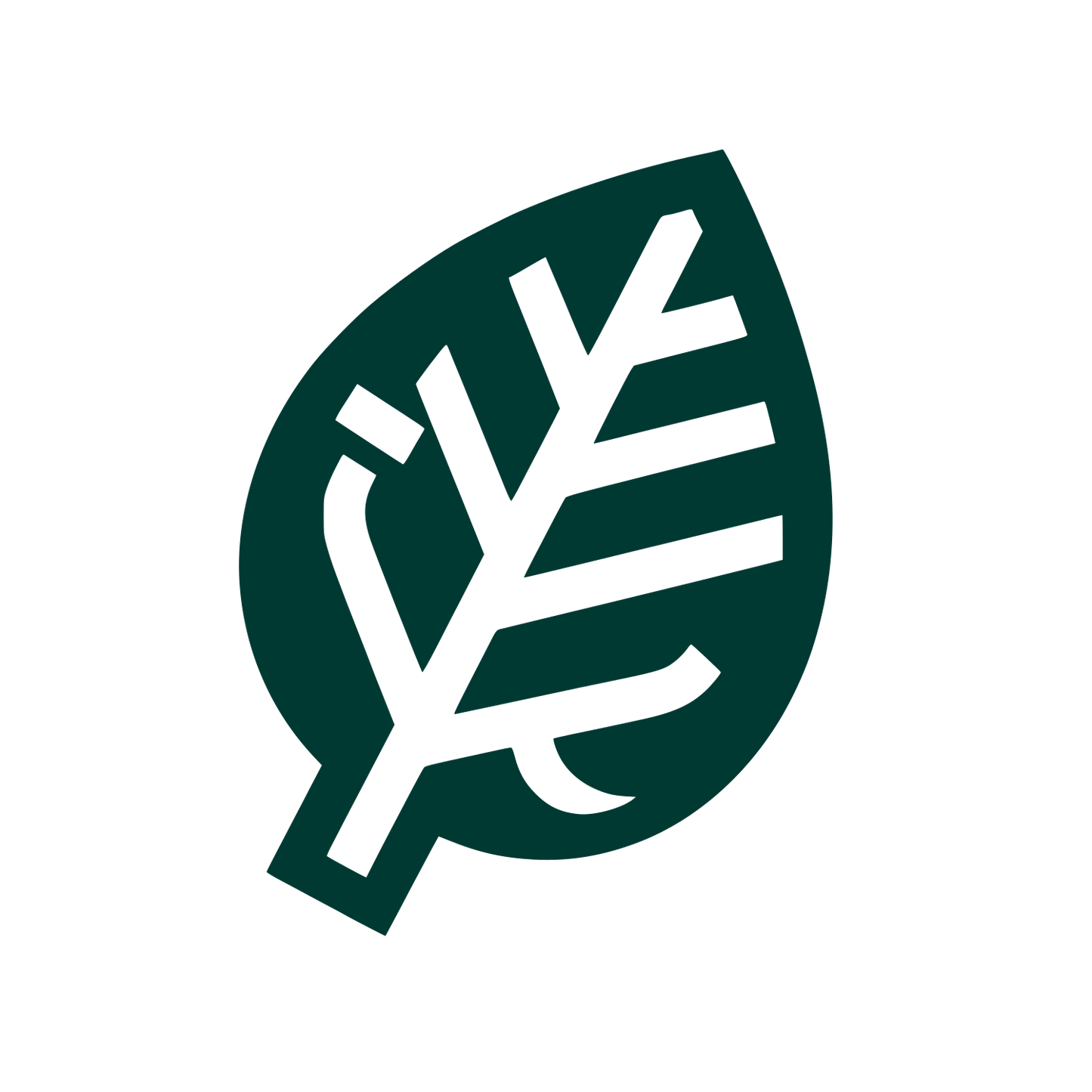 Leaf Outline Logo #003932