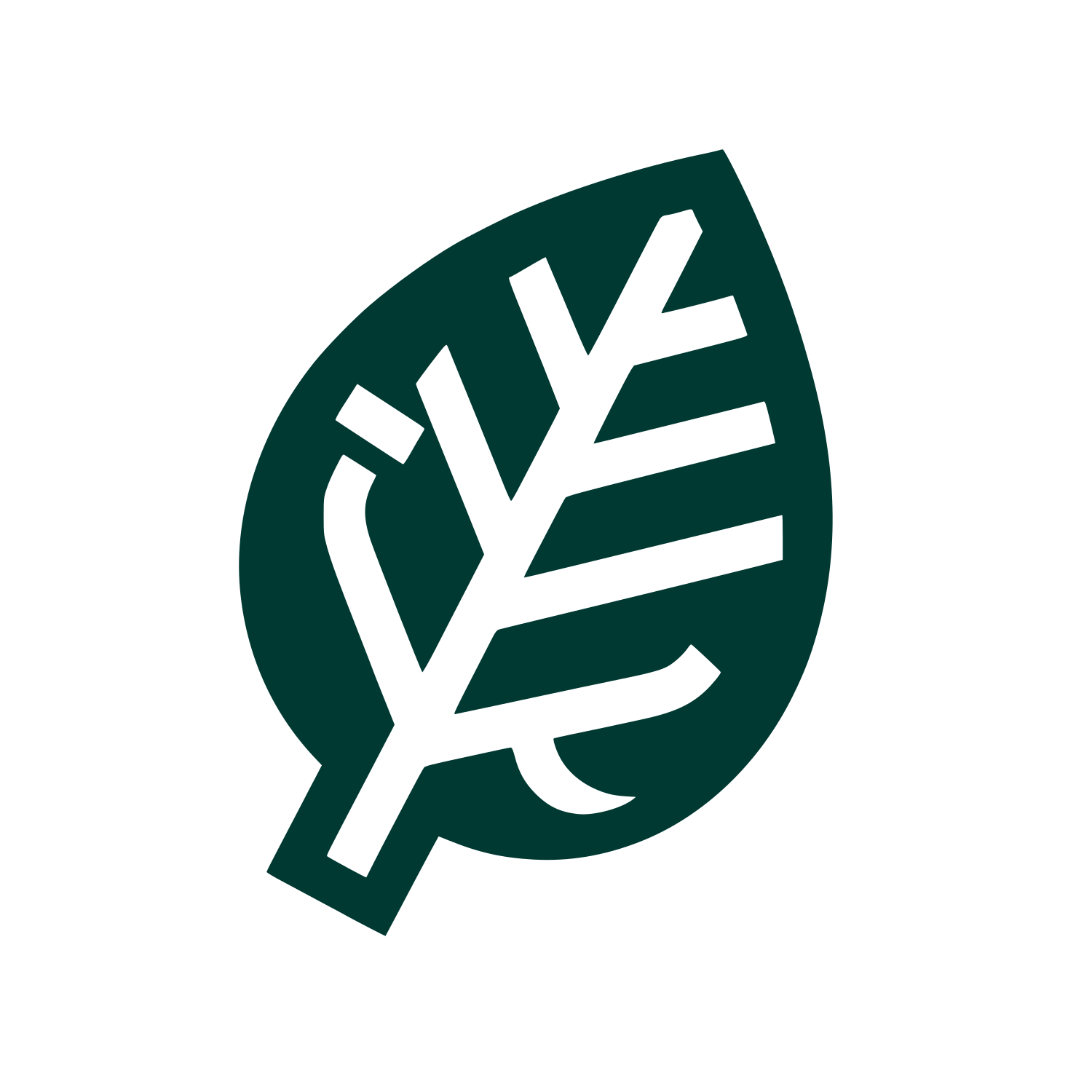 Leaf Outline Logo #003932