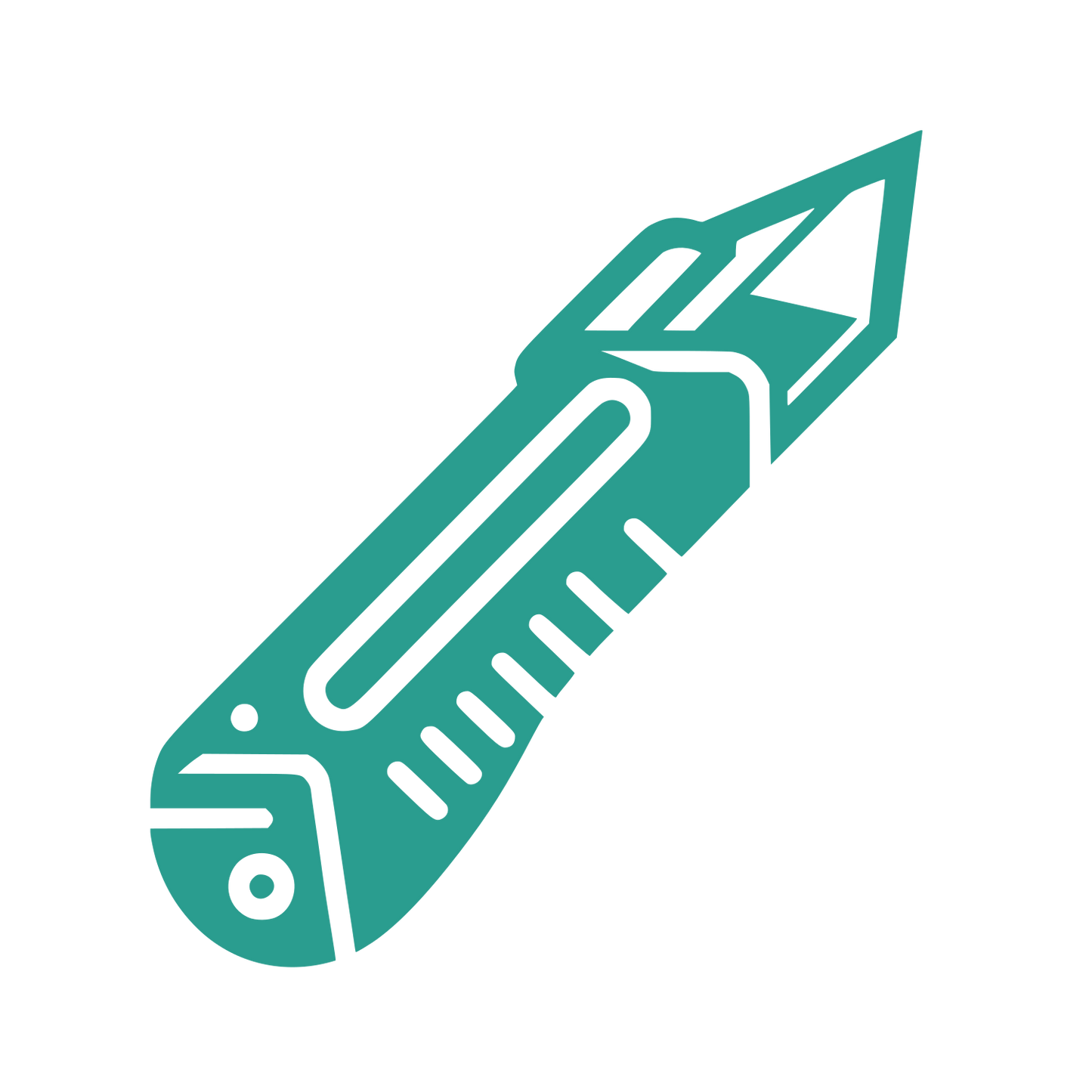 Utility Knife Cutter Logo #2A9D8F