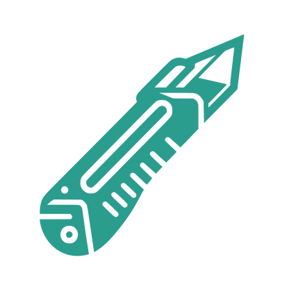 Utility Knife Cutter Logo #2A9D8F