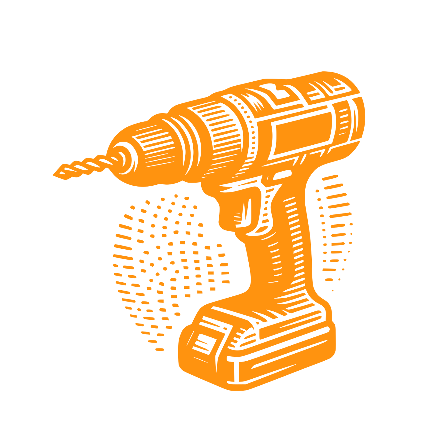 Power Drill Logo #FF930F