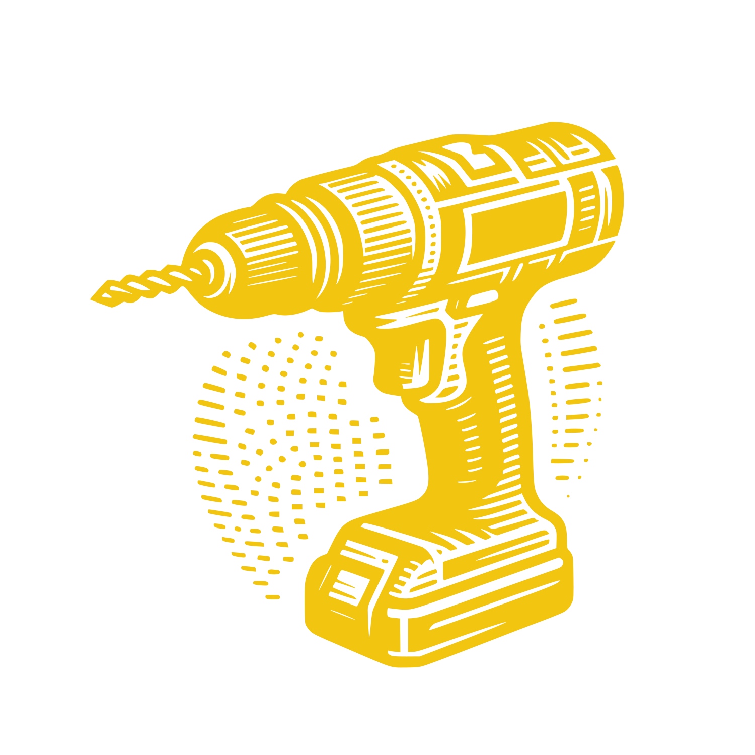 Power Drill Logo #F2C511