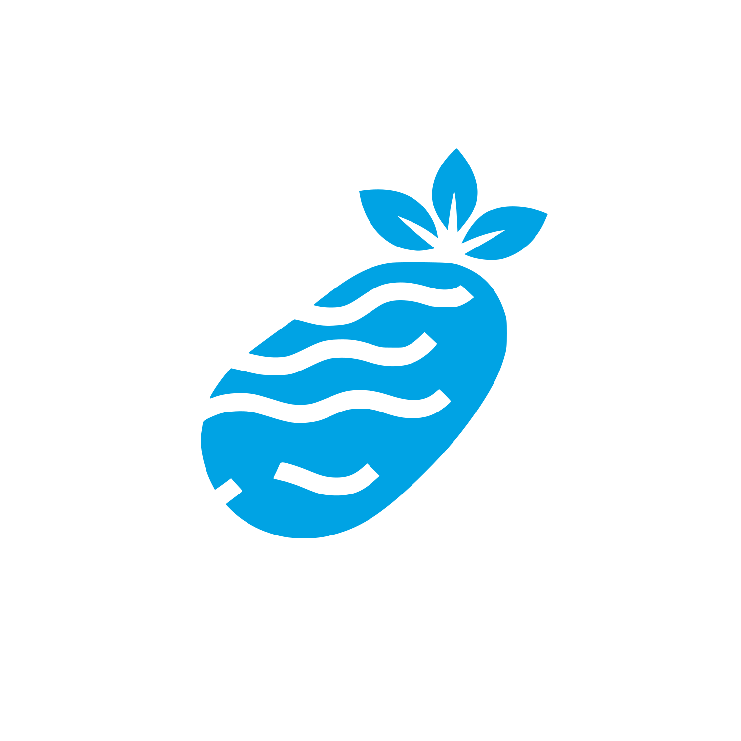 Black Pineapple Logo #00a3e4