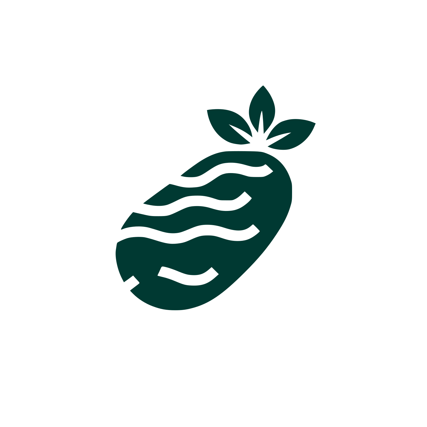 Black Pineapple Logo #003932