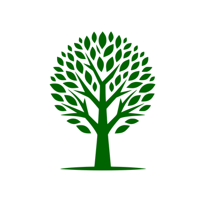 Round Tree Canopy Logo #006400