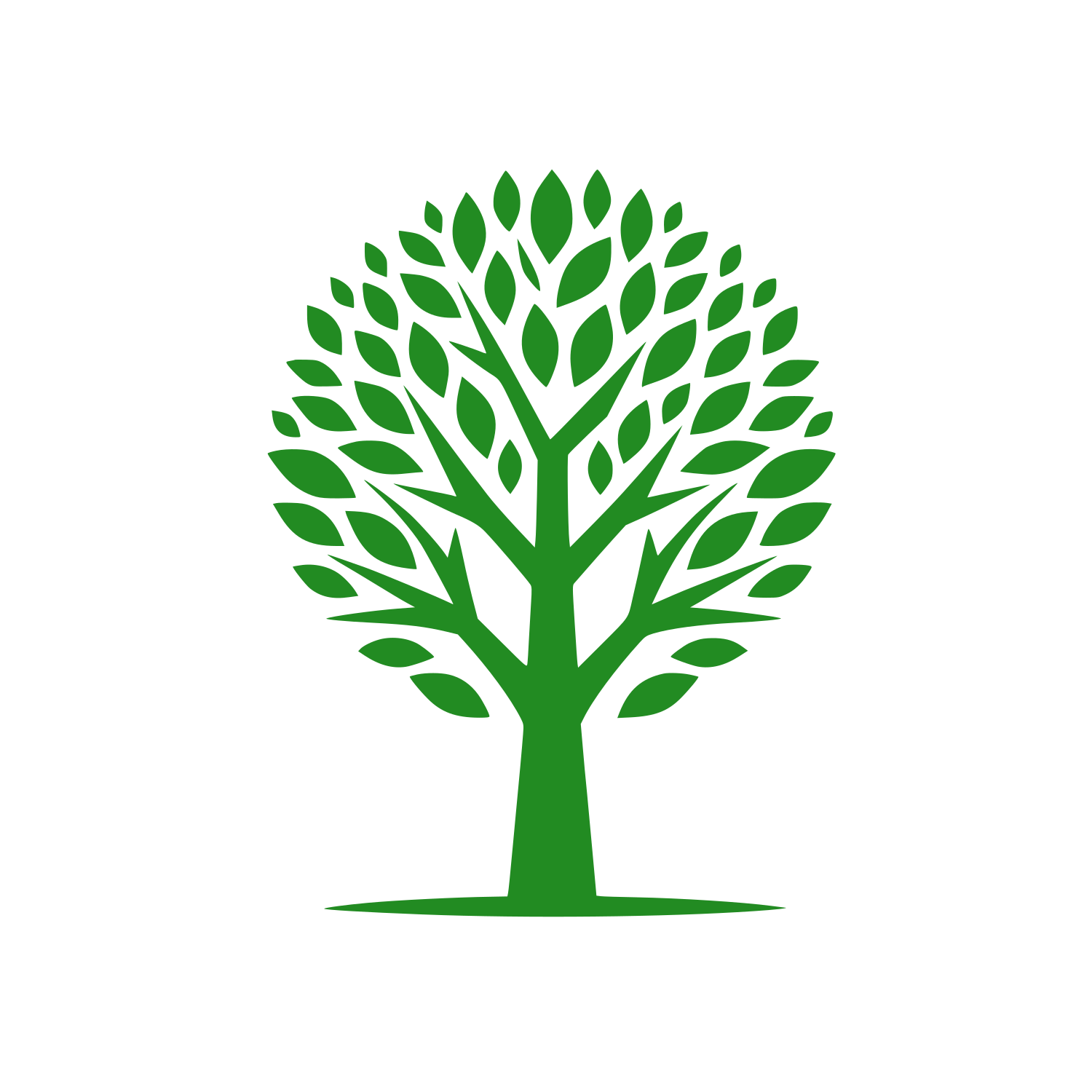 Round Tree Canopy Logo #228B22