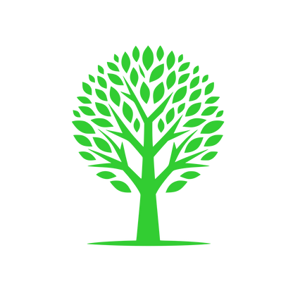 Round Tree Canopy Logo #32CD32