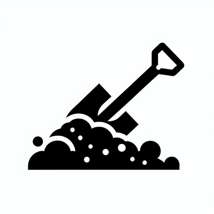 Shovel Digging Ground Logo