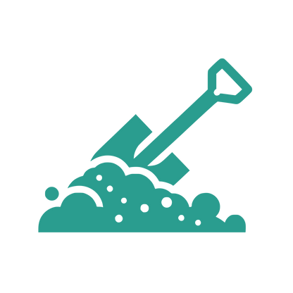 Shovel Digging Ground Logo #2A9D8F