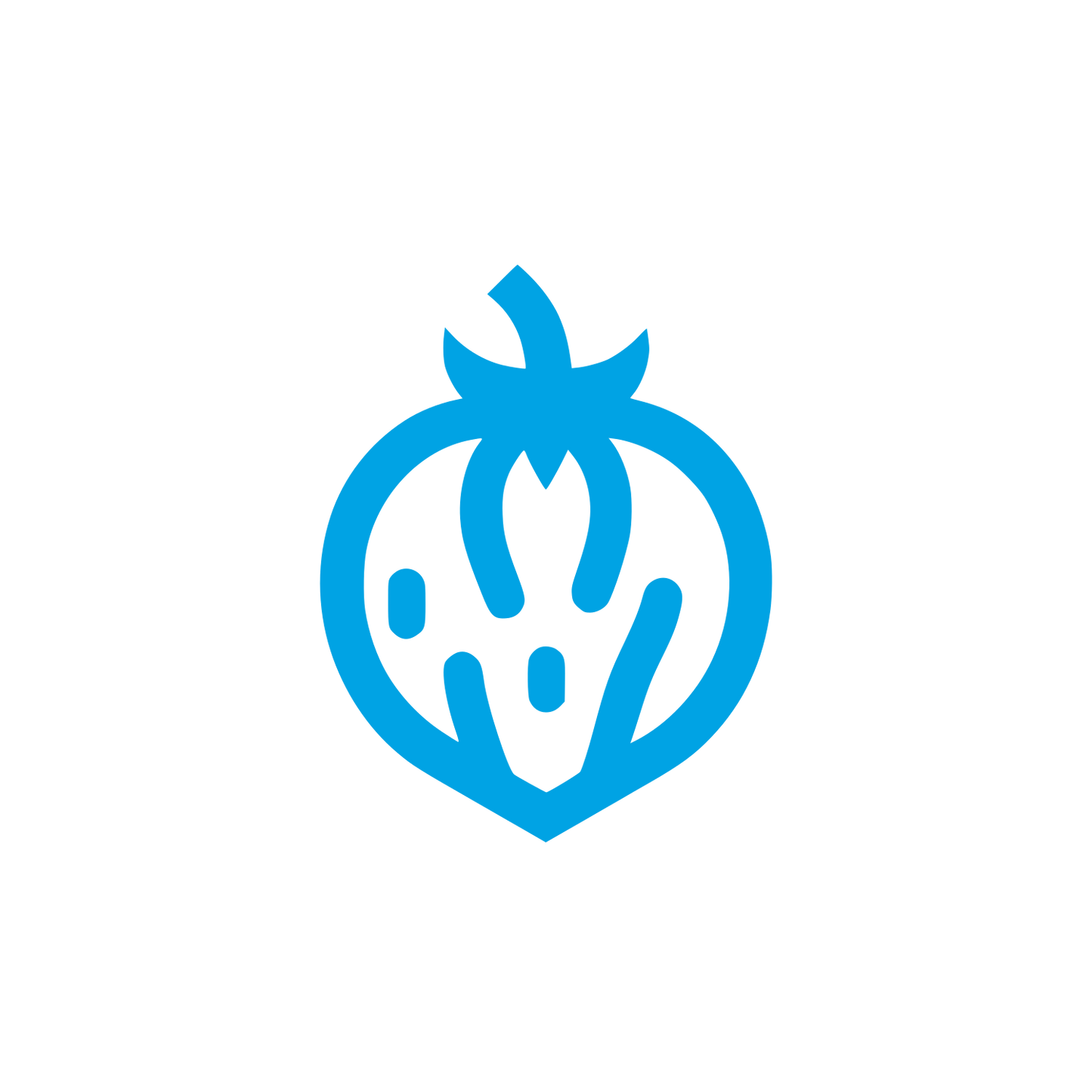 Logo of a Strawberry #00a3e4