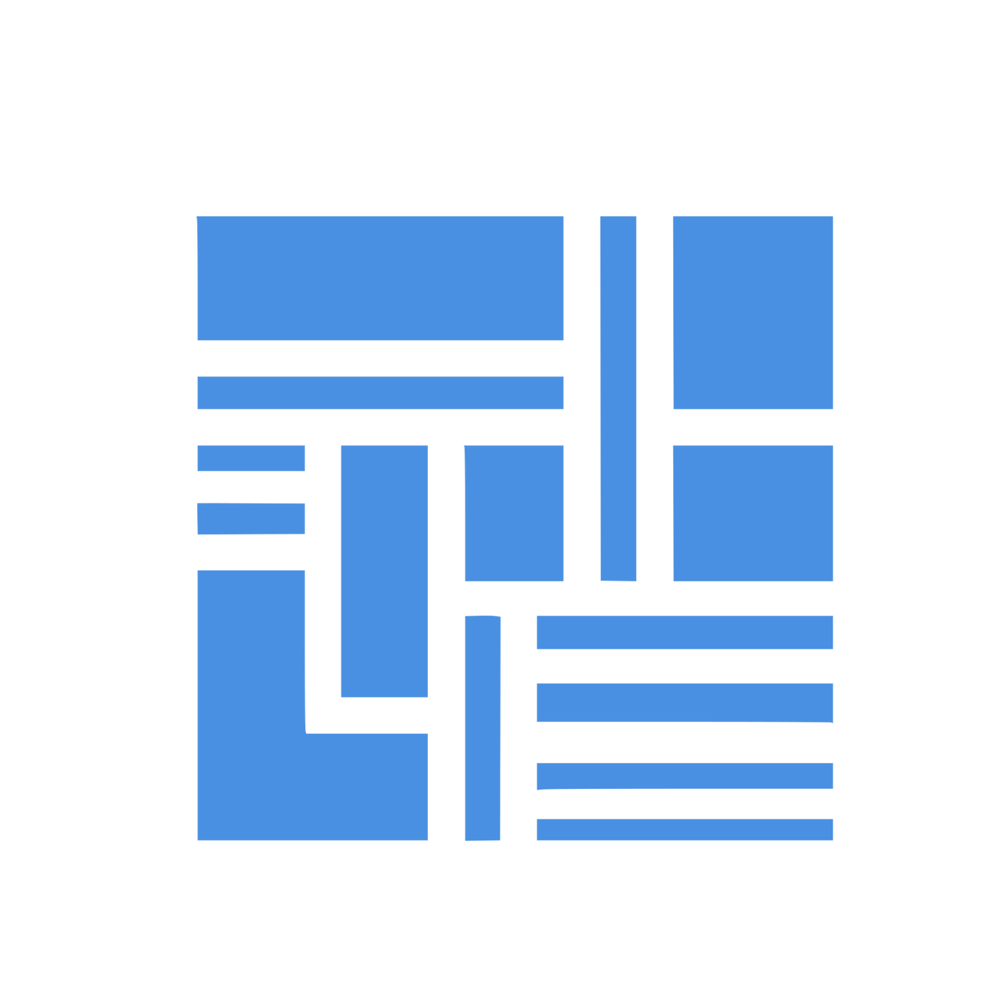 Grid Block Pattern Logo #4A90E2