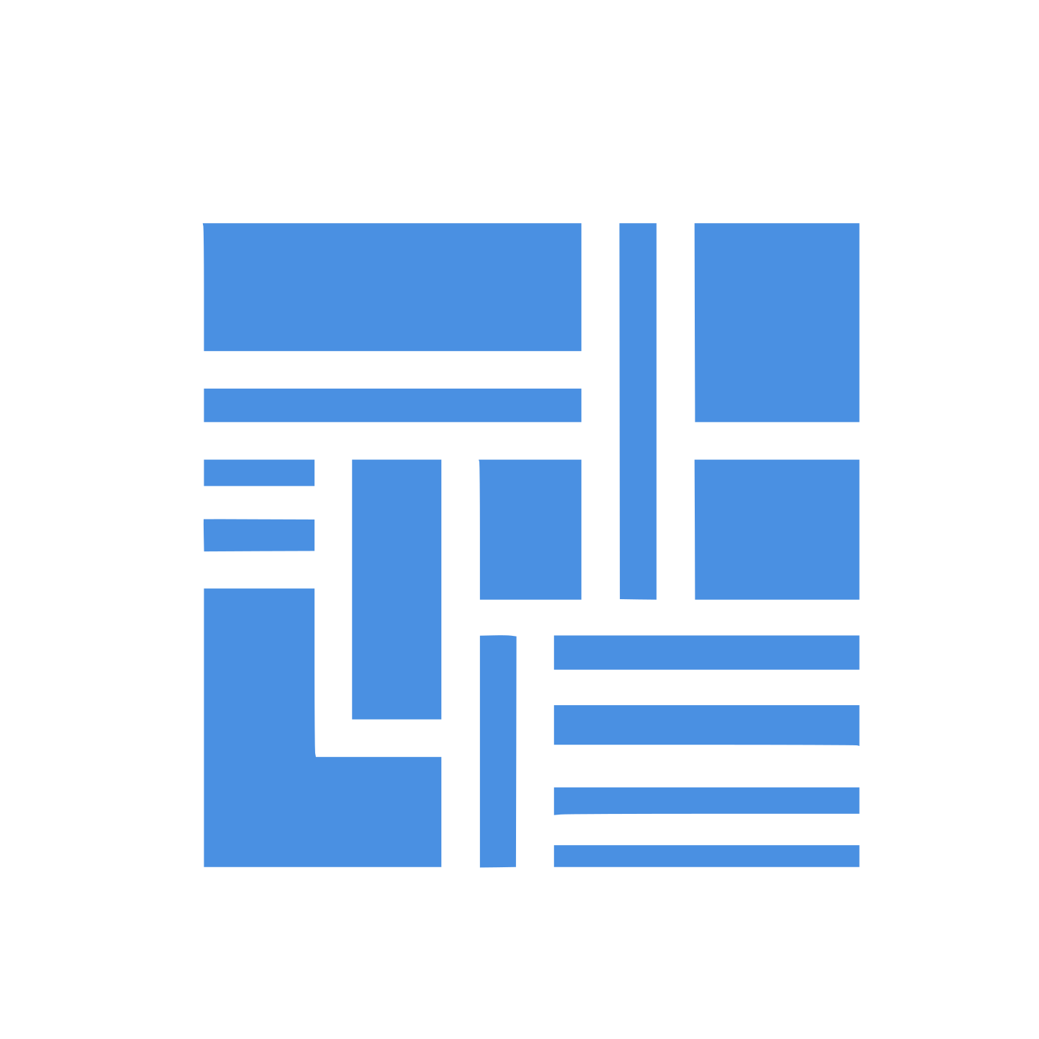 Grid Block Pattern Logo #4A90E2