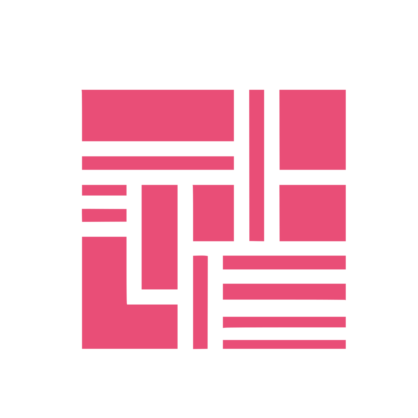 Grid Block Pattern Logo #E94E77