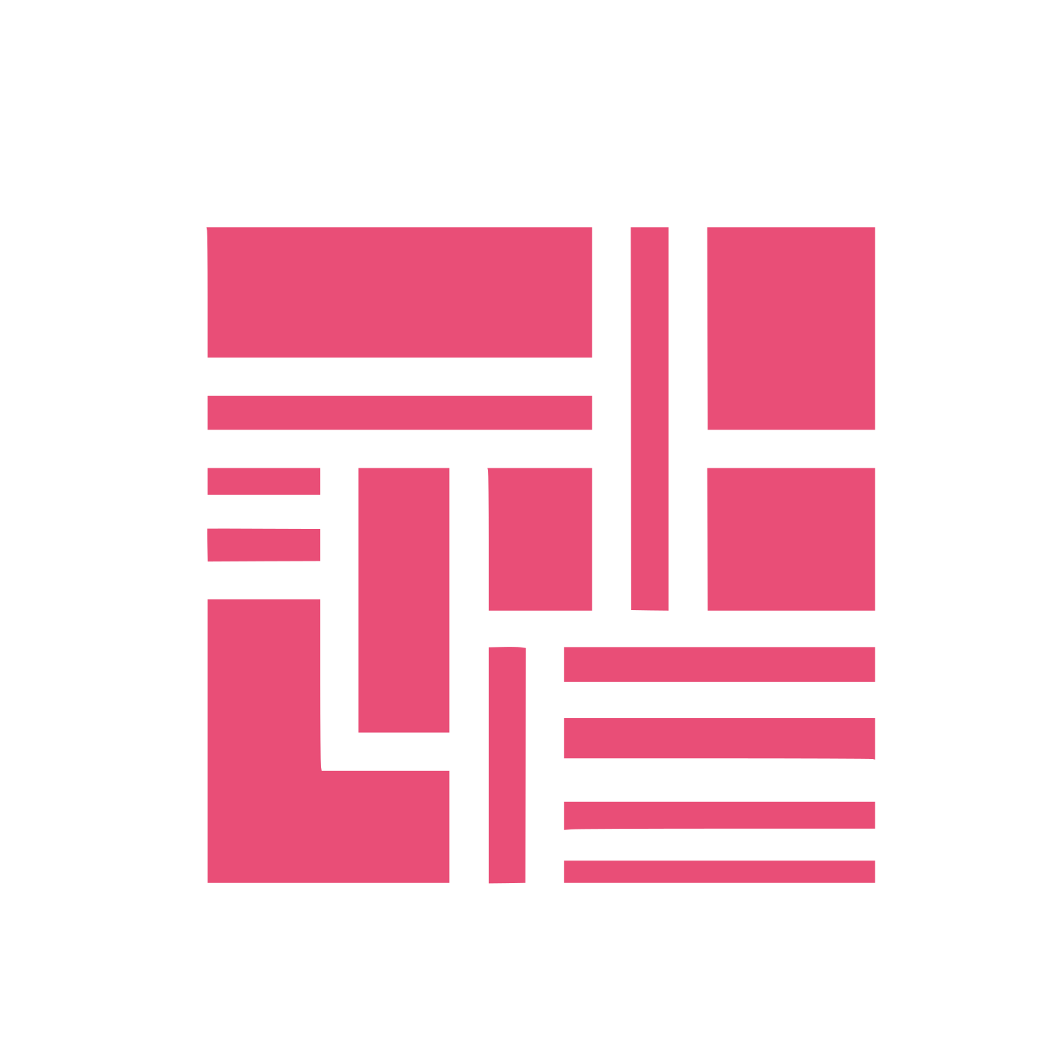 Grid Block Pattern Logo #E94E77