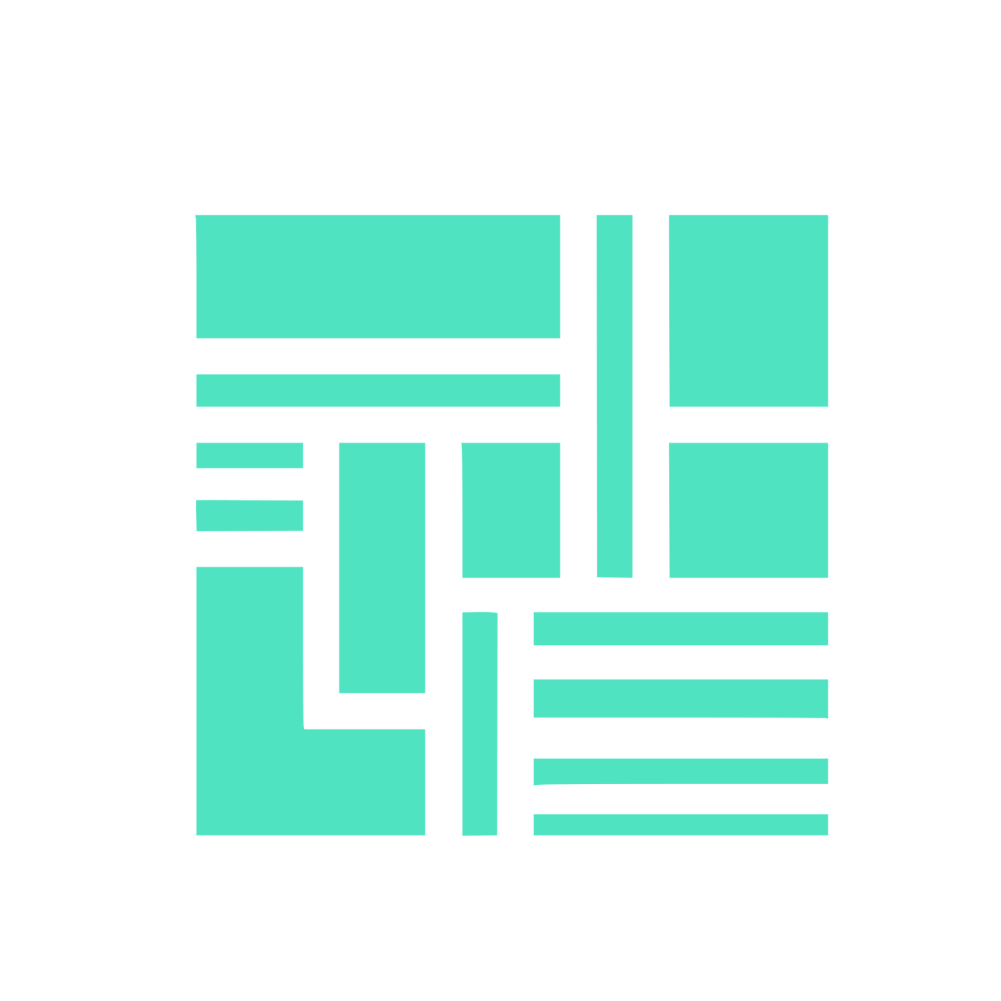 Grid Block Pattern Logo #50E3C2