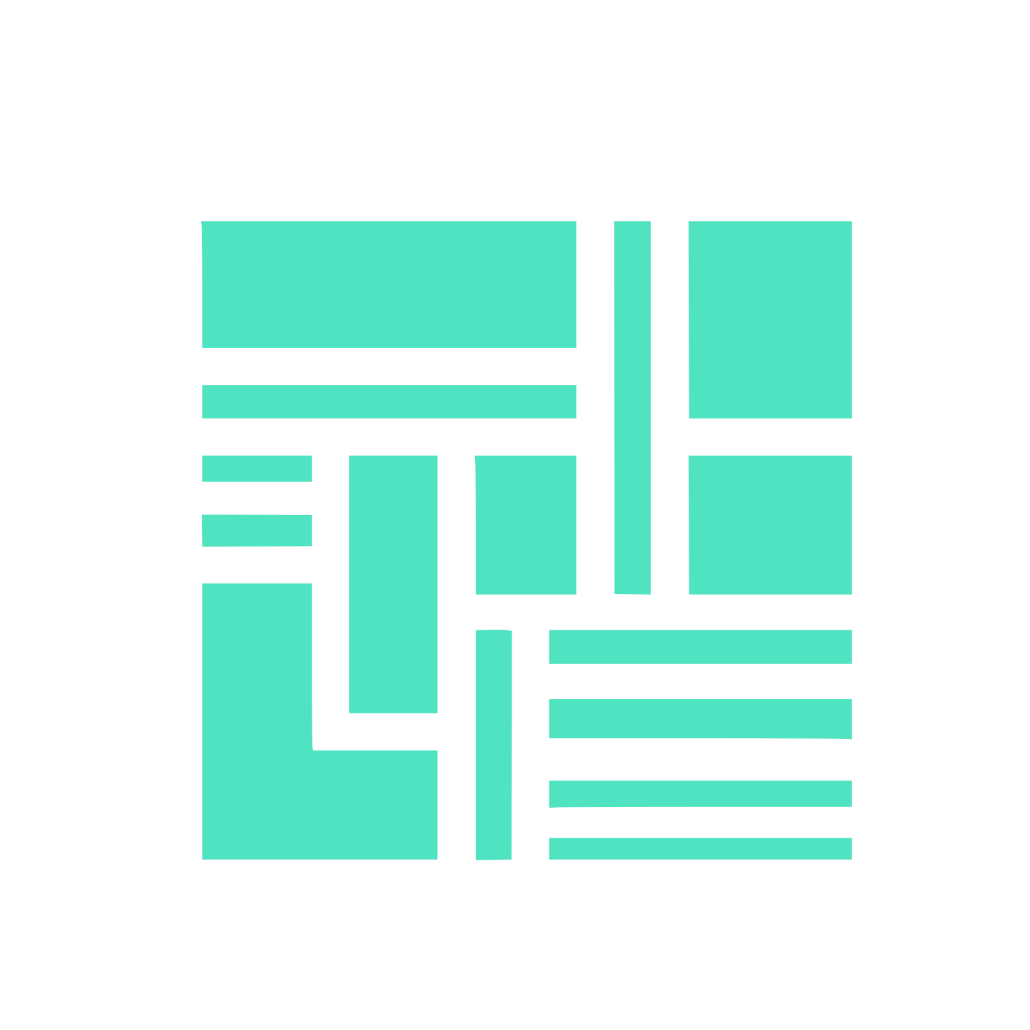 Grid Block Pattern Logo #50E3C2