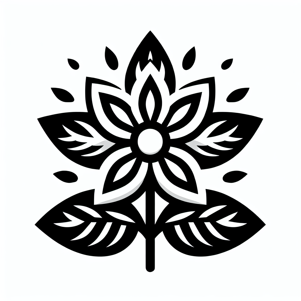 Symmetrical Flower Petal Logo