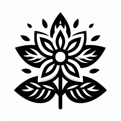 Symmetrical Flower Petal Logo