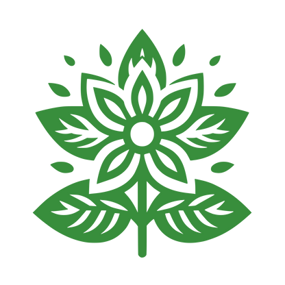 Symmetrical Flower Petal Logo #388E3C