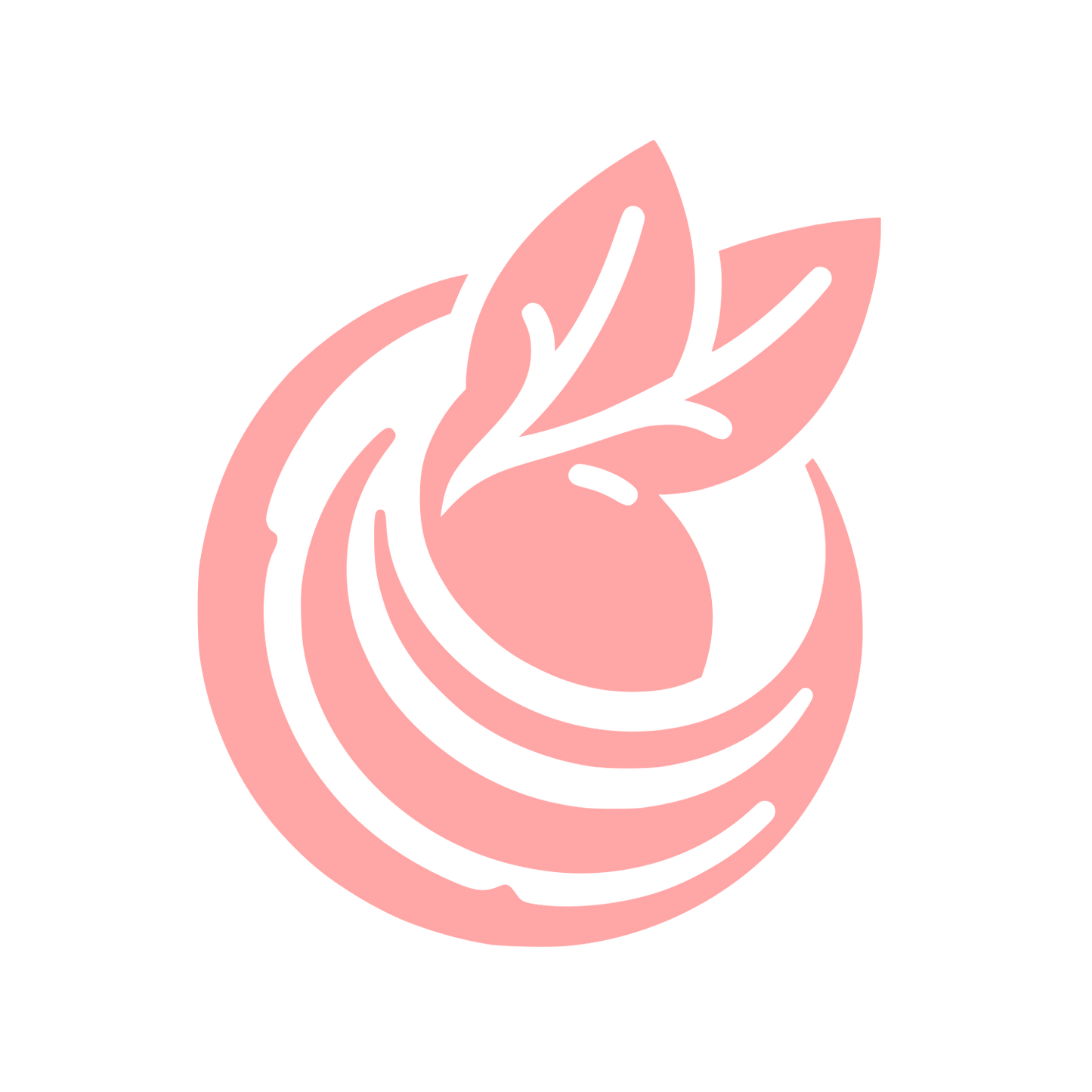 Green Leaves Logo #ffa6a6