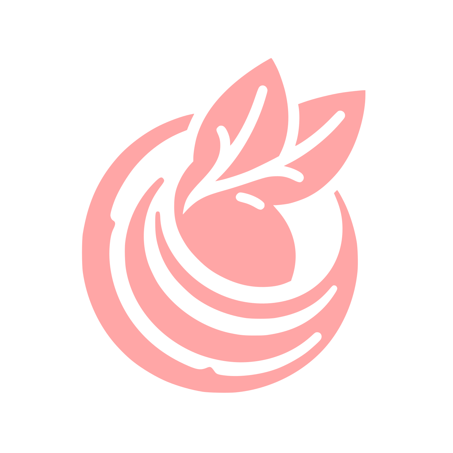 Green Leaves Logo #ffa6a6