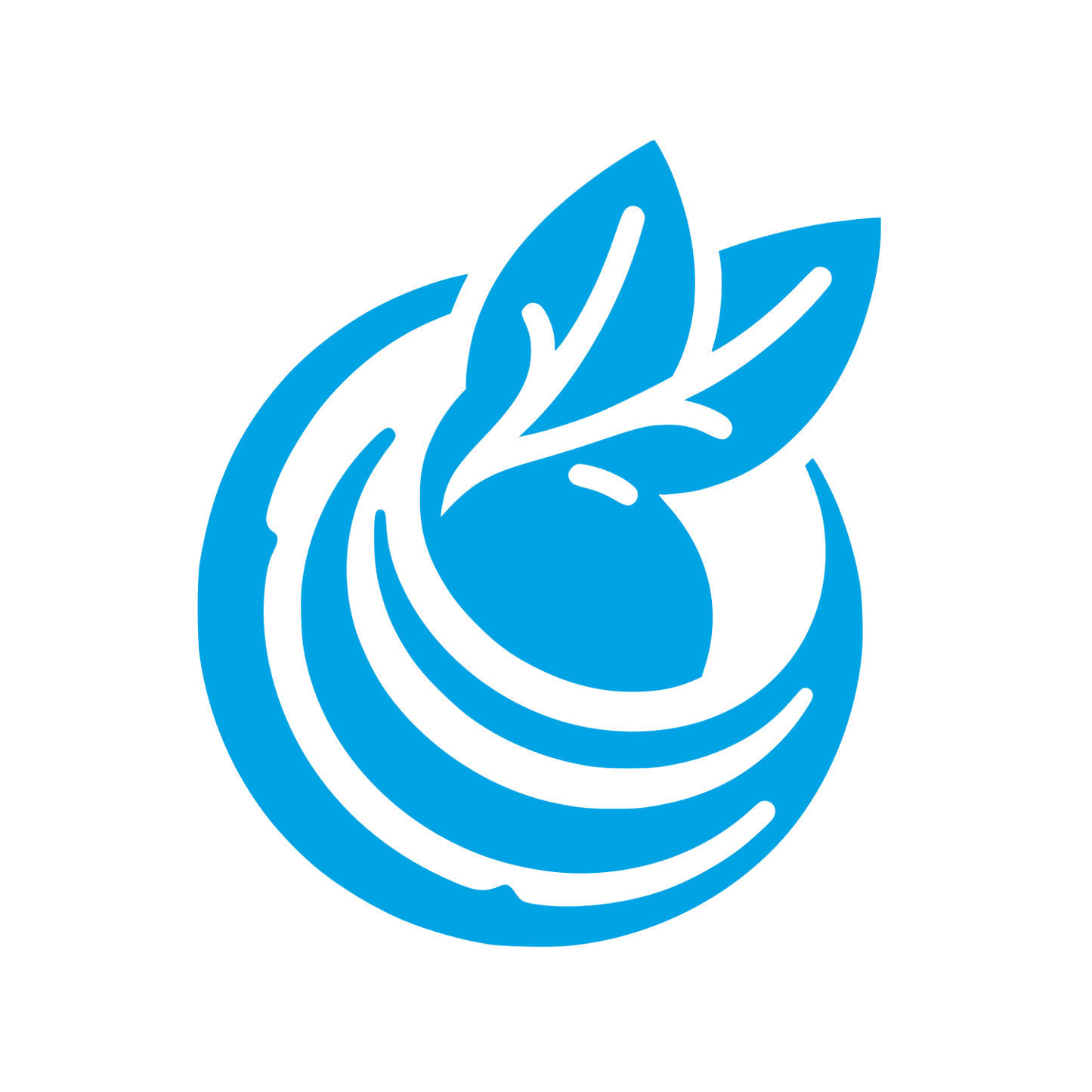 Green Leaves Logo #00a3e4