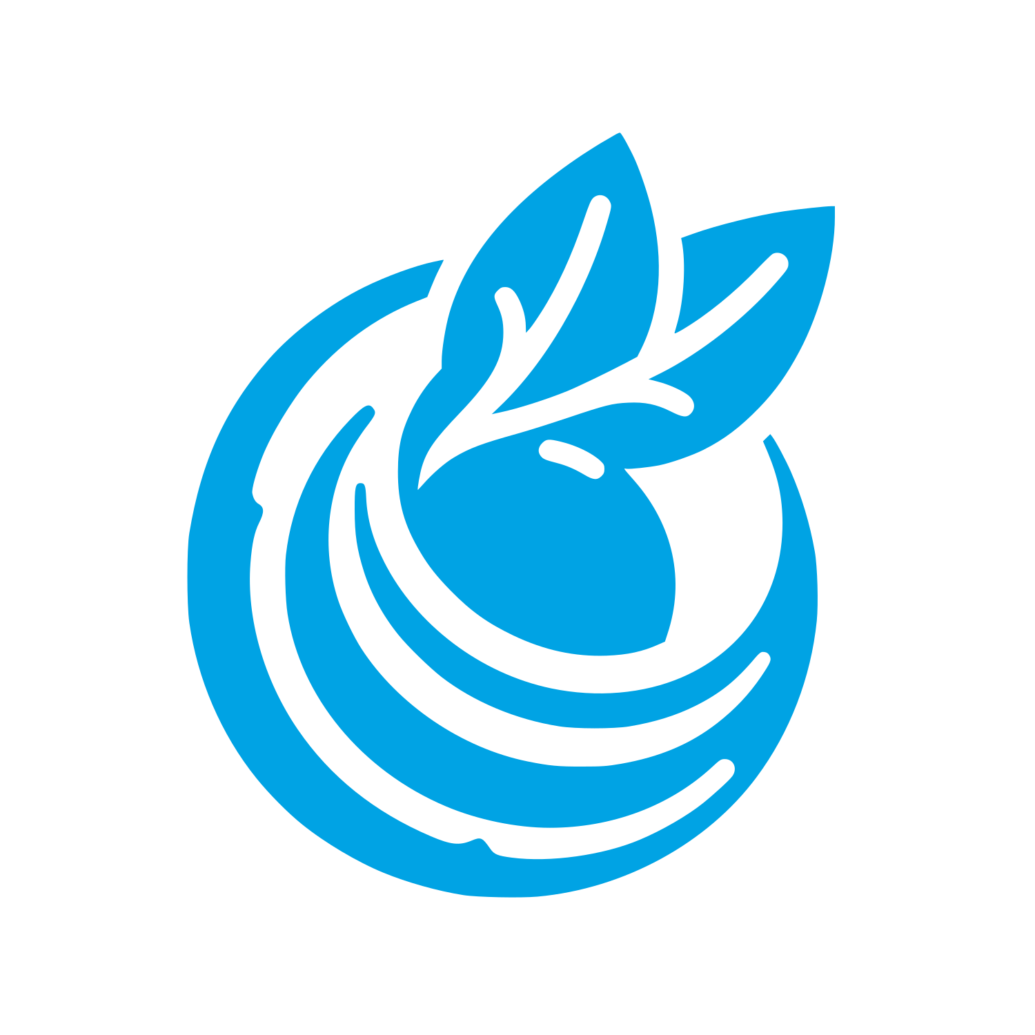 Green Leaves Logo #00a3e4