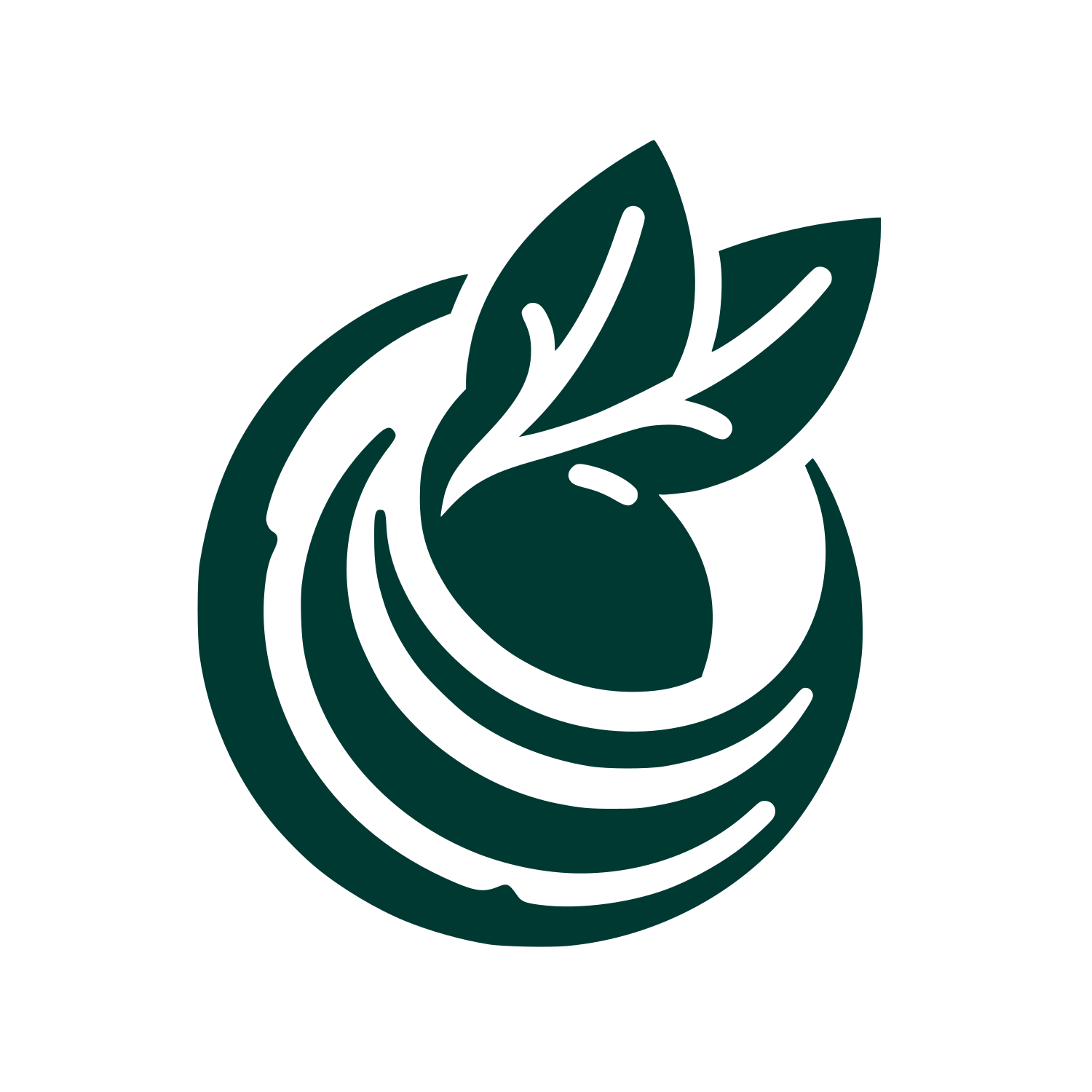 Green Leaves Logo #003932
