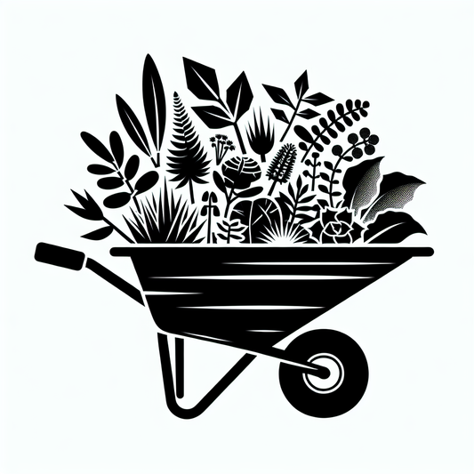 Wheelbarrow with Plants Logo