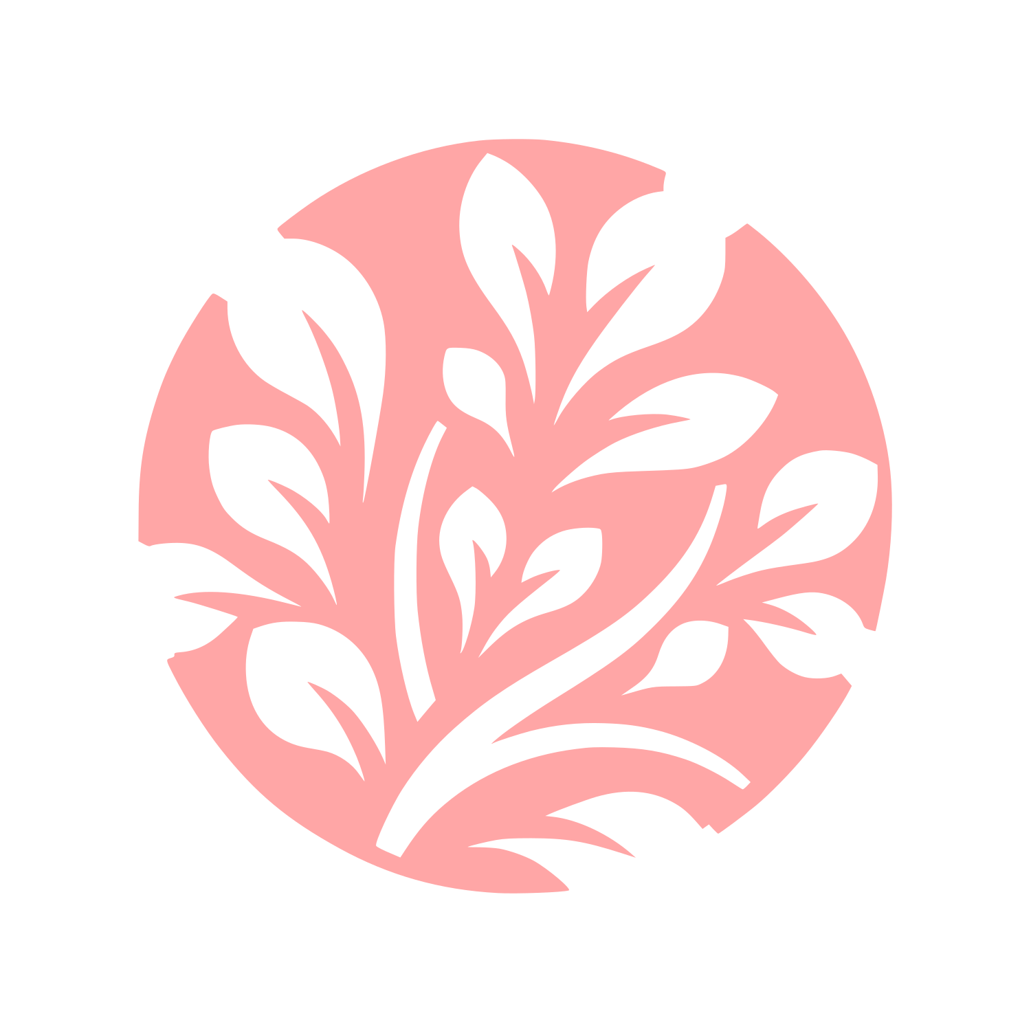 Watercress Leaves Logo #ffa6a6