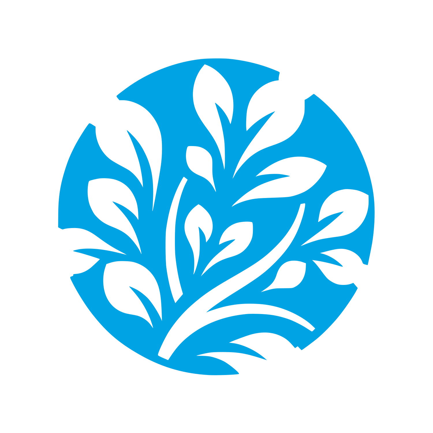 Watercress Leaves Logo #00a3e4