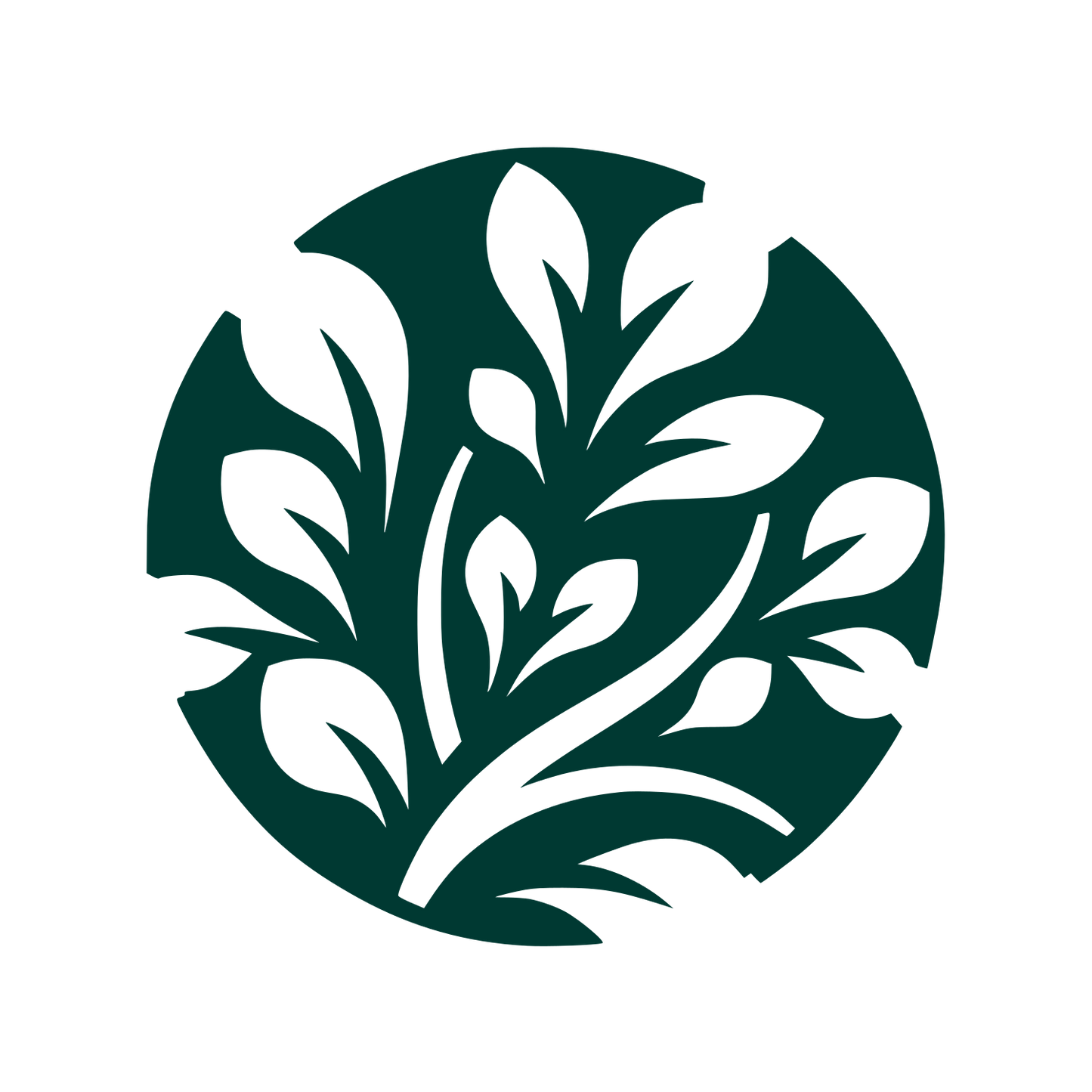Watercress Leaves Logo #003932