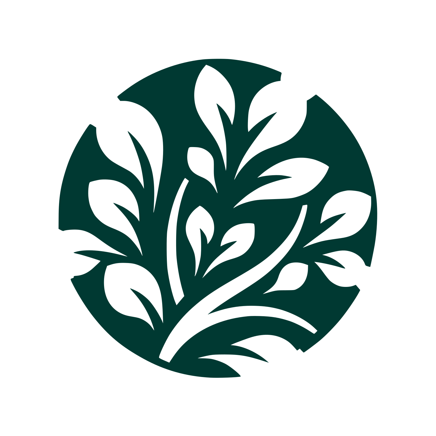 Watercress Leaves Logo #003932