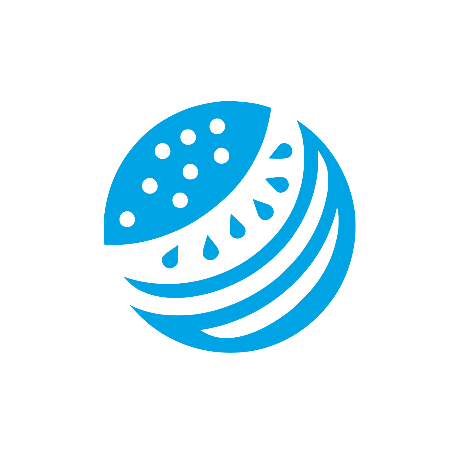 Logo Featuring Watermelon Slice #00a3e4