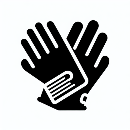 Overlapping Work Gloves Logo