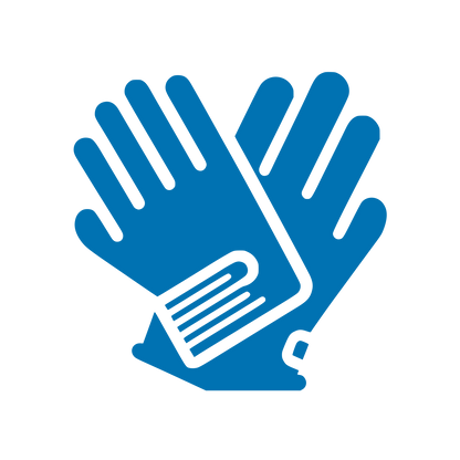 Overlapping Work Gloves Logo #0072B2
