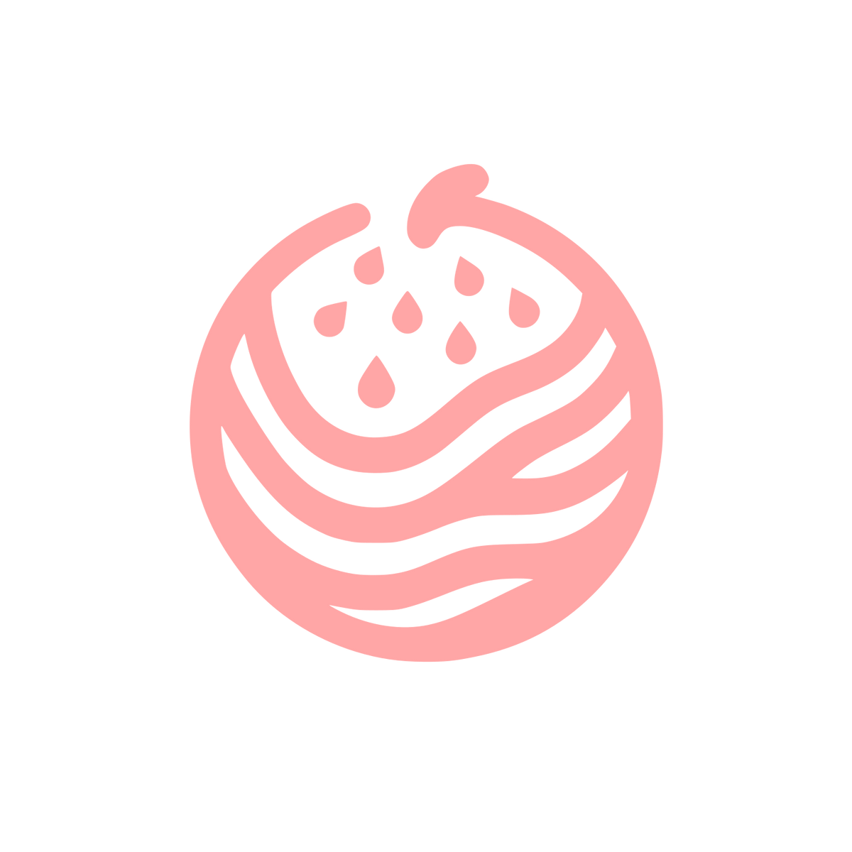 Logo with Water Droplets #ffa6a6