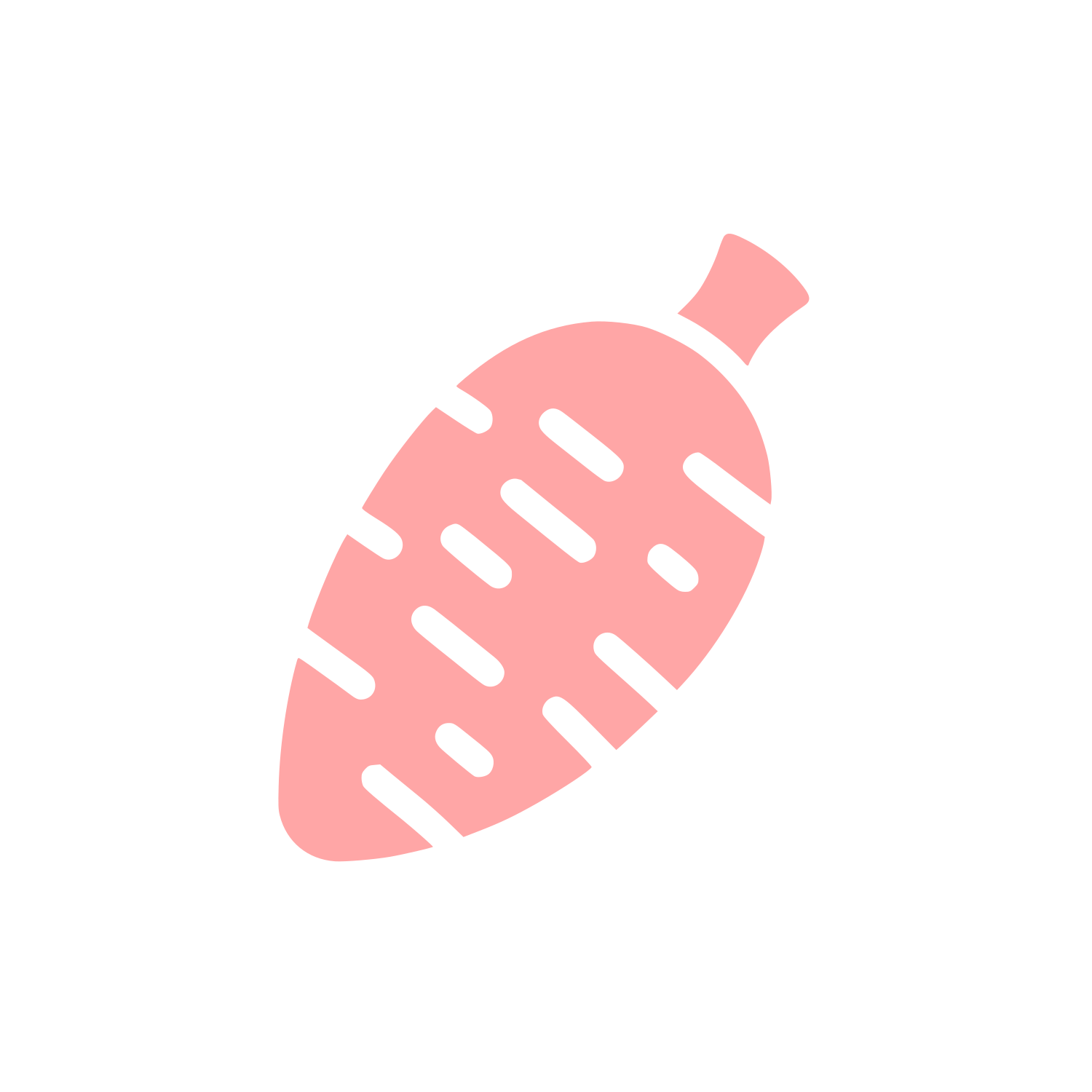 Logo with Leaf Shape #ffa6a6