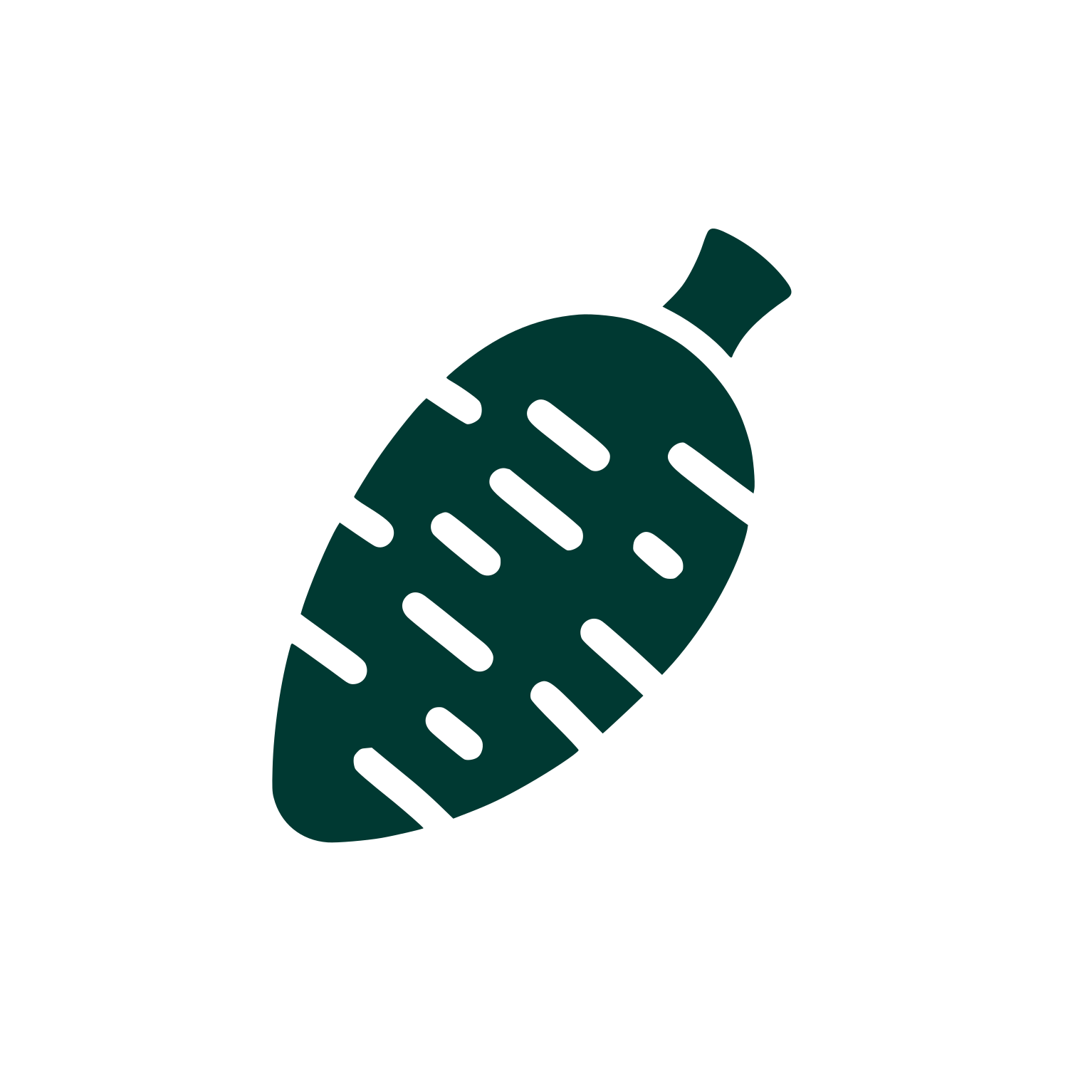 Logo with Leaf Shape #003932