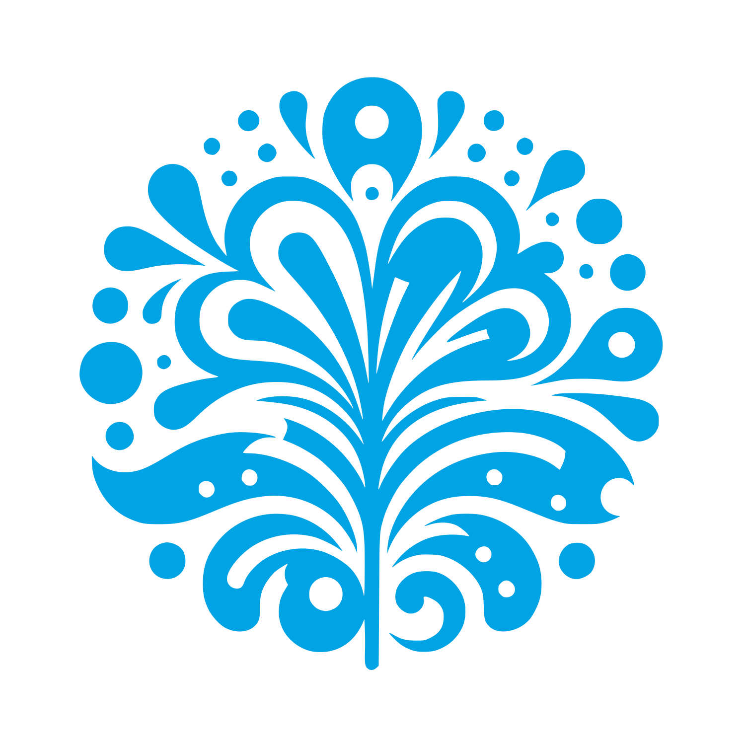 Bouquet Floral Logo #00a3e4