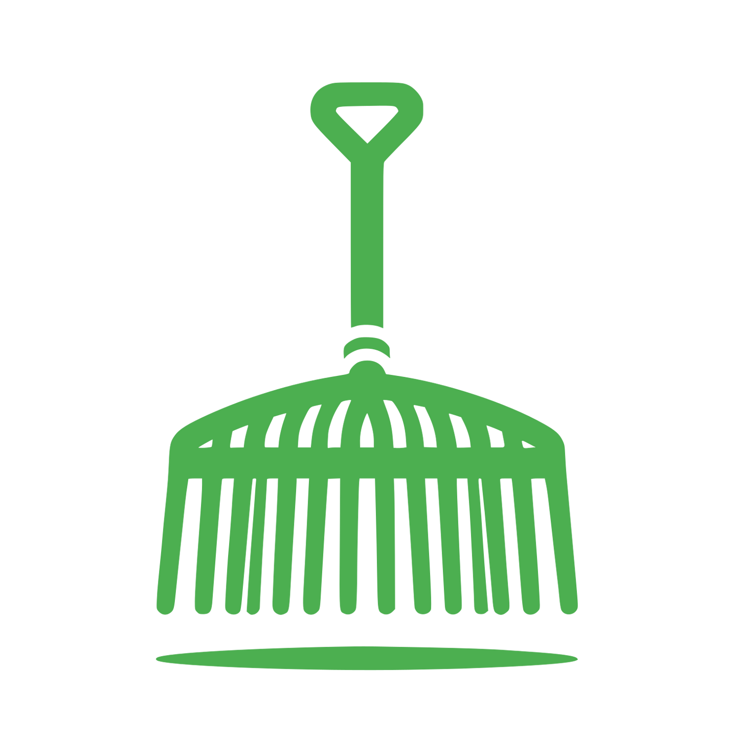 Leaf Rake Tool Logo #4CAF50
