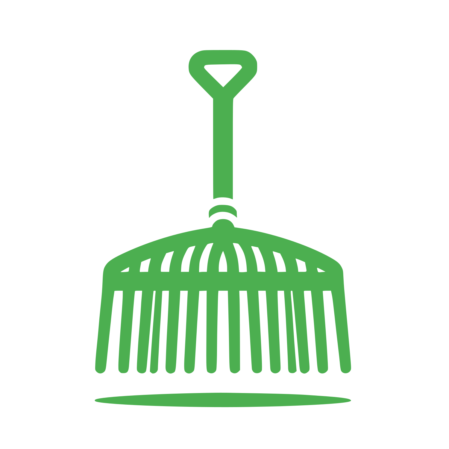 Leaf Rake Tool Logo #4CAF50