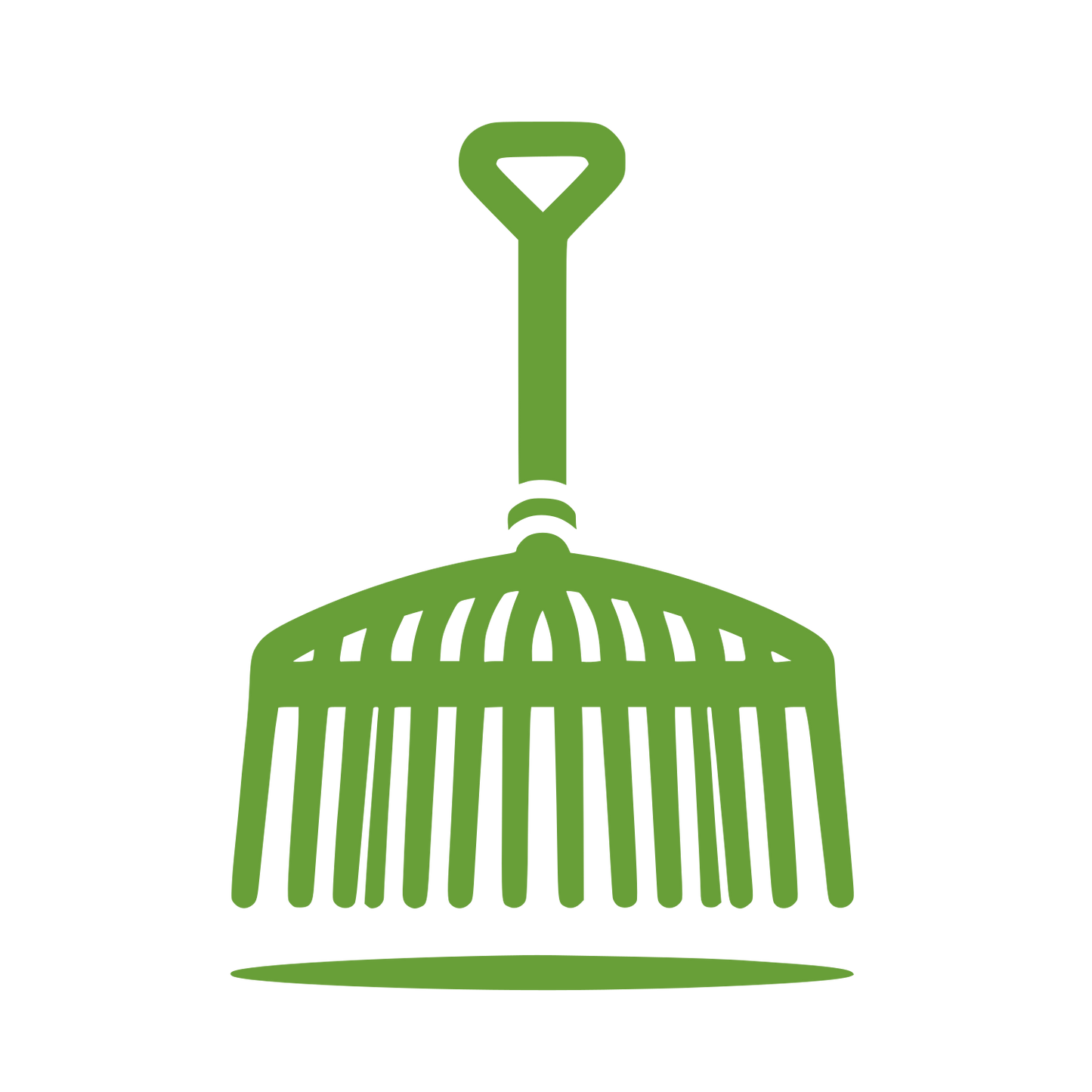 Leaf Rake Tool Logo #689F38