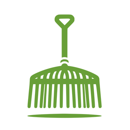 Leaf Rake Tool Logo #689F38