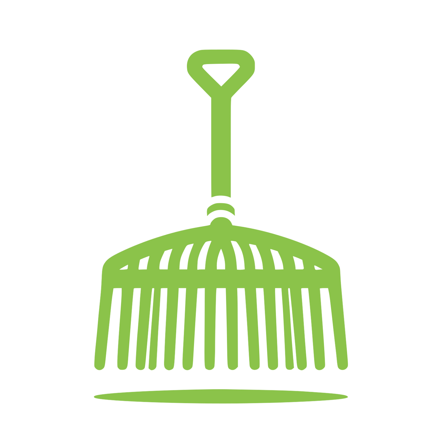 Leaf Rake Tool Logo #8BC34A